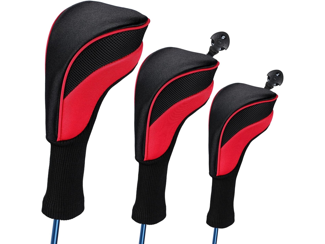 Conjunto de 3 Capas para Tacos de Golfe, Compatíveis com Cabeças Pilot 1/3/5 e Fairway Woods | S/MARCA