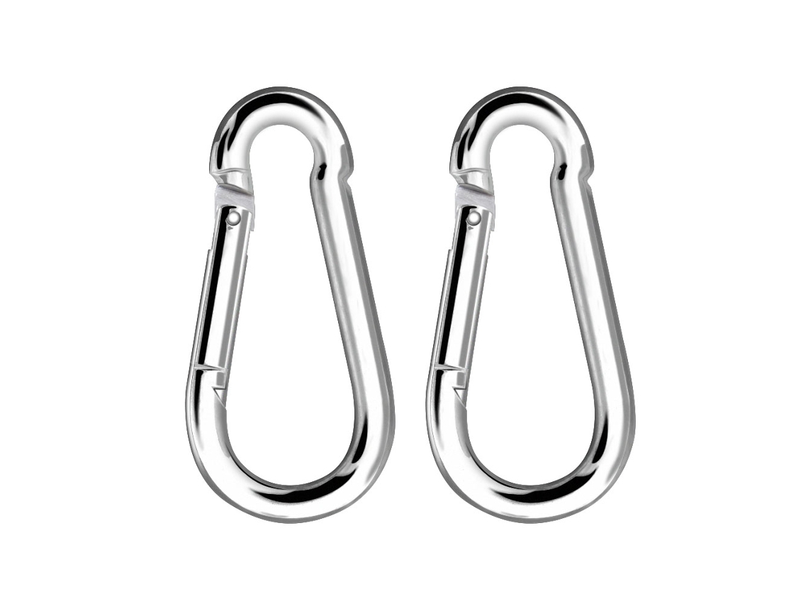 2 Peças Carabinas Resistentes Para Balanço Infantil Escalada Rede Chaveiro Conexão Garrafa