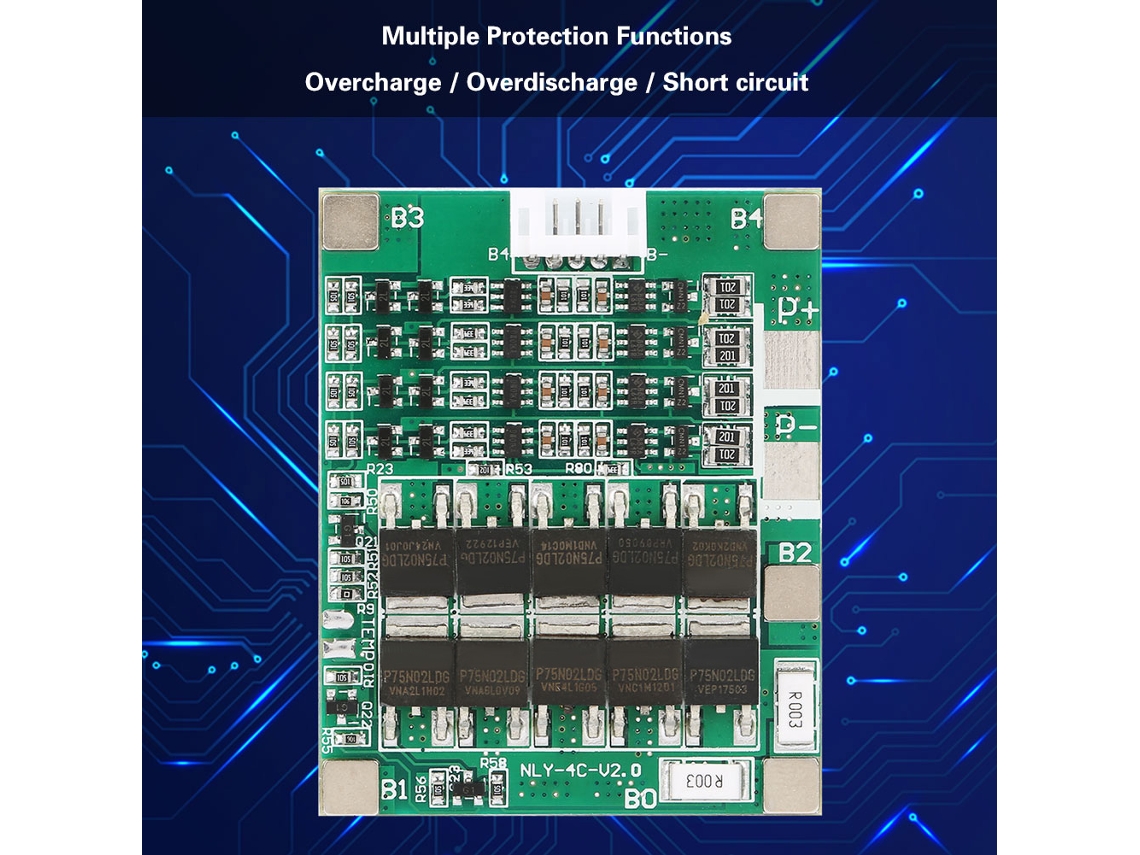 Laxiscreed Pcb De Proteção Para Bateria De Lithium 4s 50a E 3.7v, Função Bms