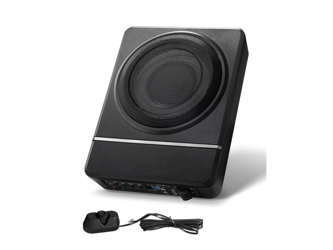 Subwoofer para Abaixo do Assento de 203 Mm, Potência Nominal 120 W Rms, Alto falante Compacto Automóvel com Amplificador Incorporado, Entrada Nível