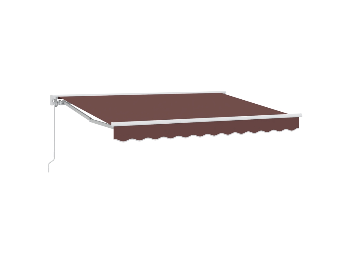 Conjunto 1 Toldo Retrátil Vidaxl Castanho Alumínio (250 X 200 Cm)