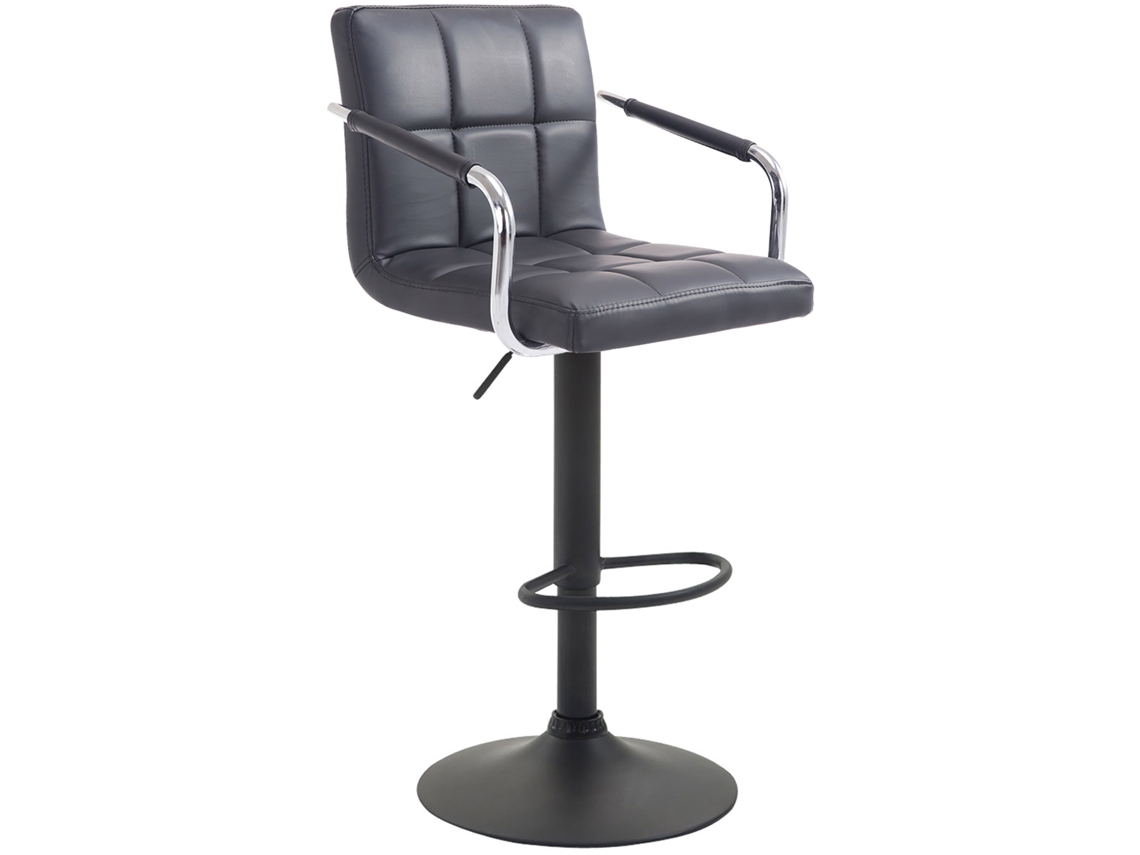Banco de bar Lucy V2 preto/preto CLP