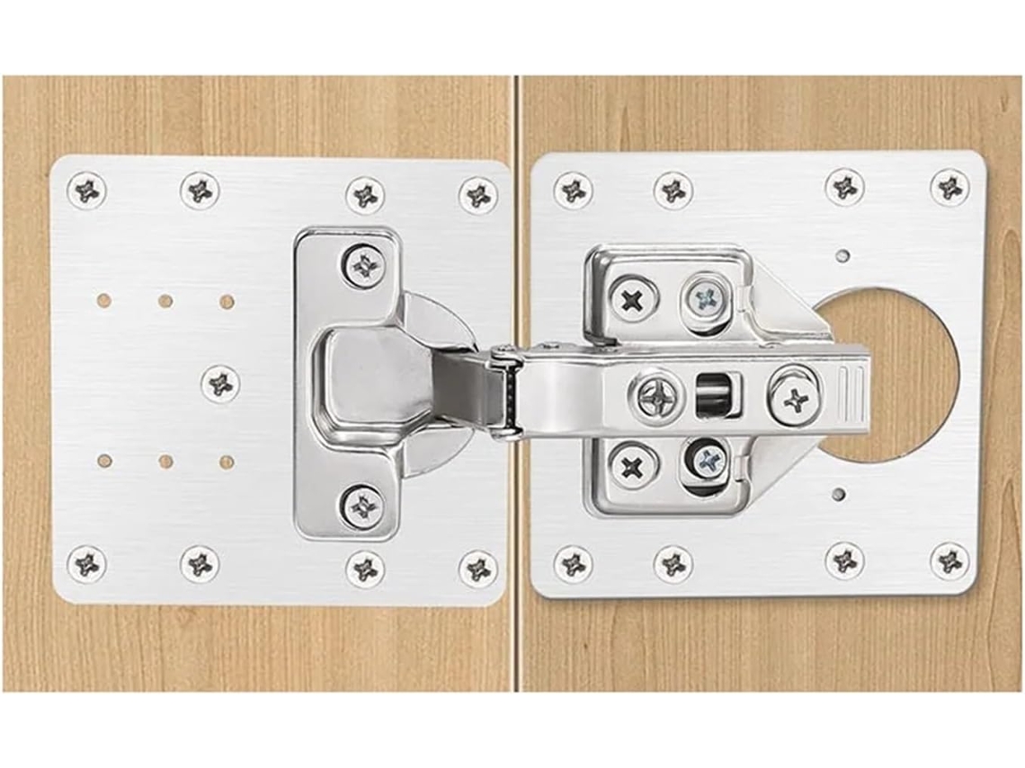Placa De Reparo Dobradiça Em Aço Inoxidável, Espessa, Para Instalação