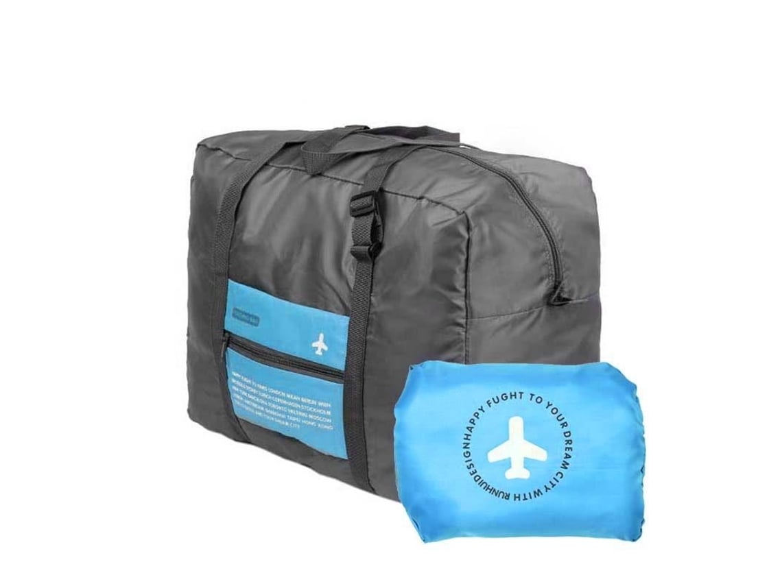 Bolsa de Viagem Dobrável, Portátil, Simples e com Rodas para Curtas Distâncias Azul, Ideal para Crianças, Educativo, Durável, Perfeito Pa STELASPLEN