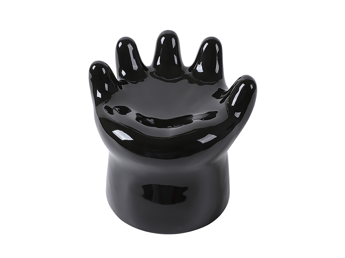 Laxiscreed Bandeja De Cerâmica Decorativa Para Joias E Chaves, Perfeita Para Entrada, Cor Preta