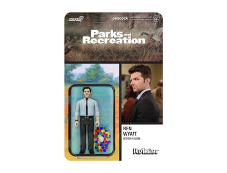Figura Super7 PARQUES E RECREAÇÃO Ben Wyatt Reação 3.75 Figura de Ação