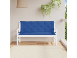 Vidaxl Almofadões Banco Jardim 2 Pcs 150x50x7cm Tecido Oxford Azul