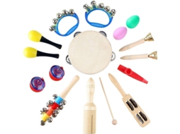 2026 juego de 15 Instrumentos Musicales de Madera para Niños: Ritmo Y Percusión (2025)