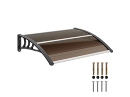 Marquise de Proteção 75x100cm, Alumínio, Marrom e Preto BTFORUS