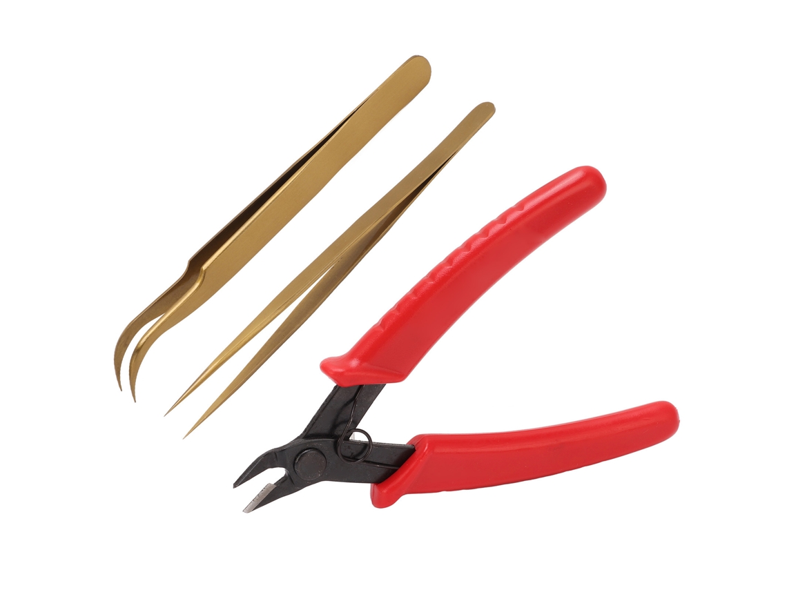 Conjunto De Reparo Eletrônico Com Pinça Elétrica, Pinça De Cotovelo E Pinça Pontuda Resistente À Corrosão E Imunidade Magnética
