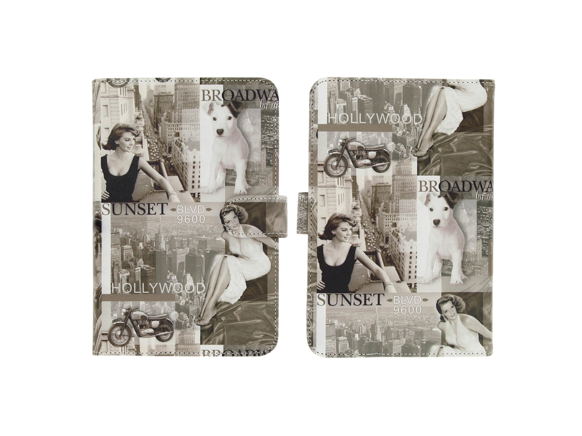 Capa Folio Protetora Folio Design Hollywood Tablet 7 A 8 Design Paris Cinzento Akashi