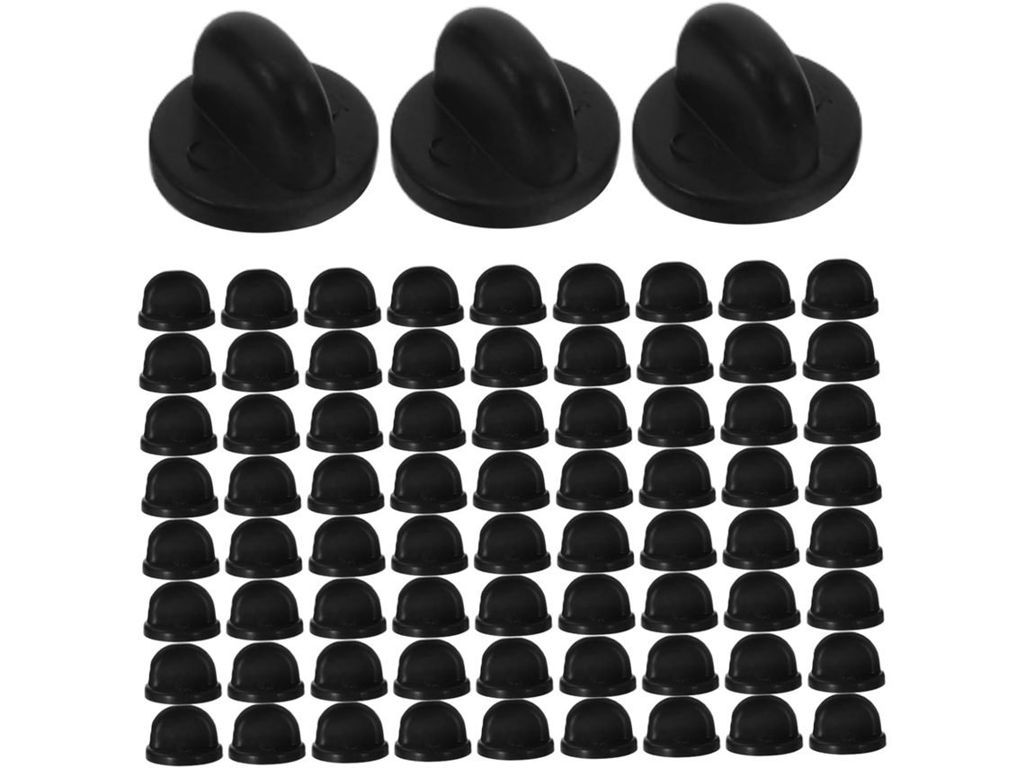 150 Peças Fechos De Pressão Borracha Para Gravatas, Chapéus E Broches