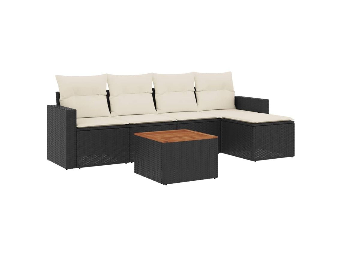 Garden Sofa Set, Garden Sofa Sets Vidaxl Preto Rattan / Vime (n/a)