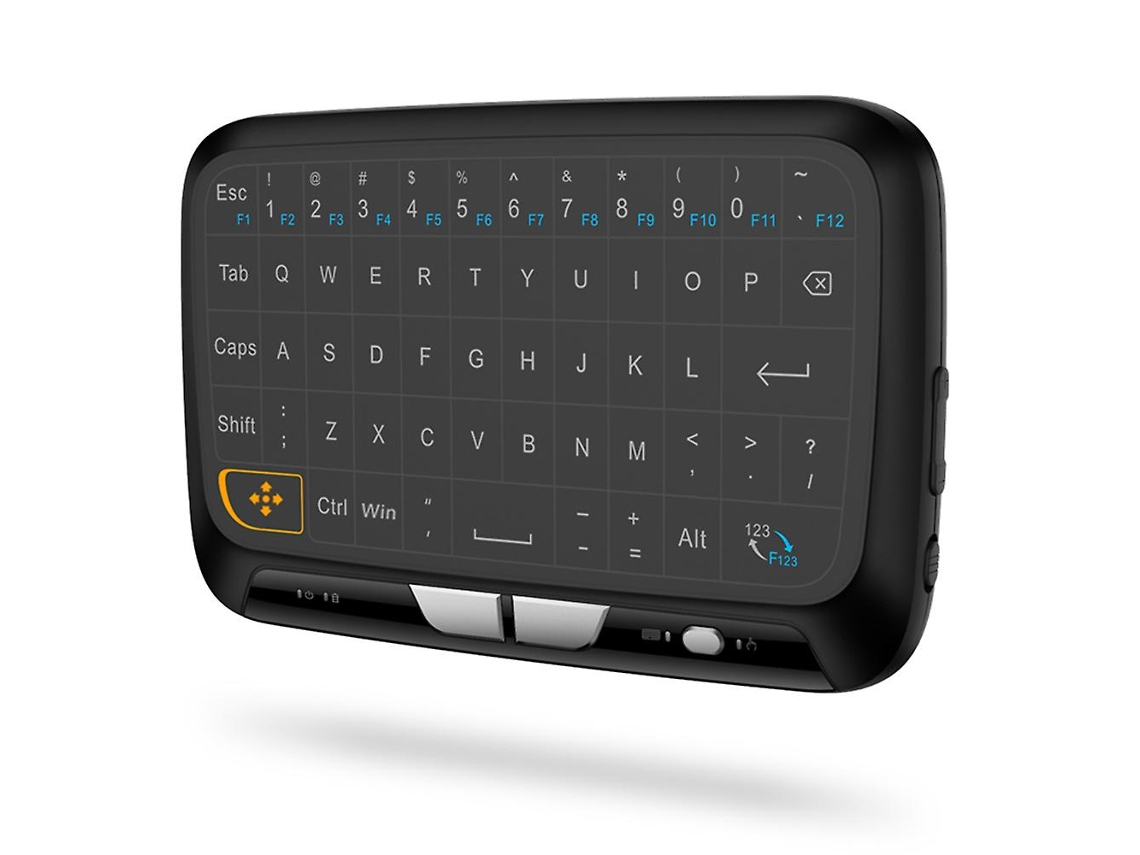 Touchpad e teclado sem fio Slowmoose, receptor USB, cabo de carregamento USB, manual do usuário em inglês