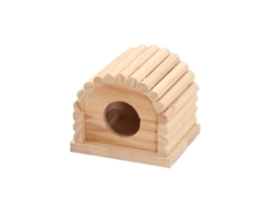 Casa De Madeira Do Hamster Com Esconderijo Pequeno Inferior Removível Do Animal De Estimação Fácil De Limpar ALLINLESS