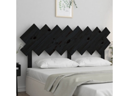 Vidaxl Cabeceira De Cama 159,5x3x80,5 Cm Pinho Maciço Preto