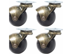Cadeira De Escritório Antiga Klb Com 4 Rodas E Freios, Rodas De Cobre. Aquaforge