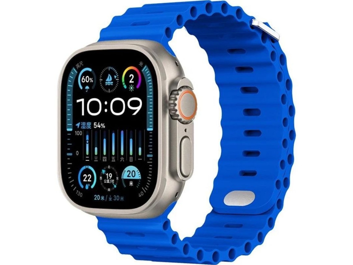 Pulseira ORYSIN Ocean Waves para Apple Watch 10 42mm Azul, Design Resistente e Elegante
