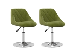 Cadeiras de Jantar Giratórias 2 Pcs Veludo Verde Claro MAISON EXCLUSIVE