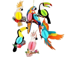 2026 decoração Pendente Ave 6 Estilos Loro Tucano Manualidade para Festa Tropical Natal