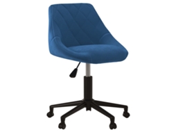 Cadeira de Escritório Giratória Veludo Azul MAISON EXCLUSIVE