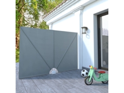 Vidaxl Toldo Lateral Dobrável Para Terraço 240x160 Cm Cinzento