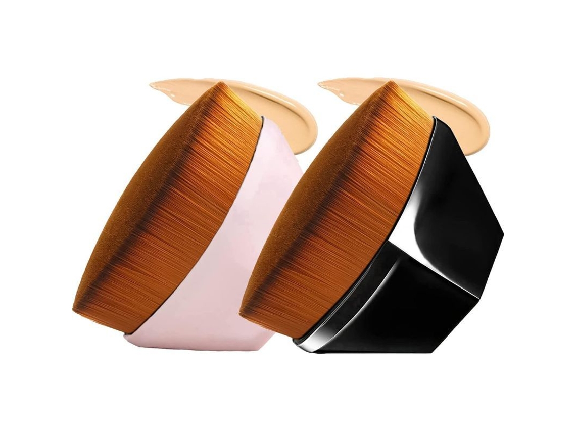 2 pack Pincéis de Maquiagem Hexagonal para Base Líquida Blush e Mistura
