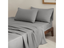 Conjunto Lençóis 4 Peças Lençol De Baixo 213x182*26cm Lençol De Cima 259*274cm 2 Fronhas 101x50cm Microfibra Cinza Claro Hexinyigjly