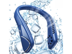 Ventoinha Pescoço 6000mah Fluxo Ar 360º Azul BISBISOUS
