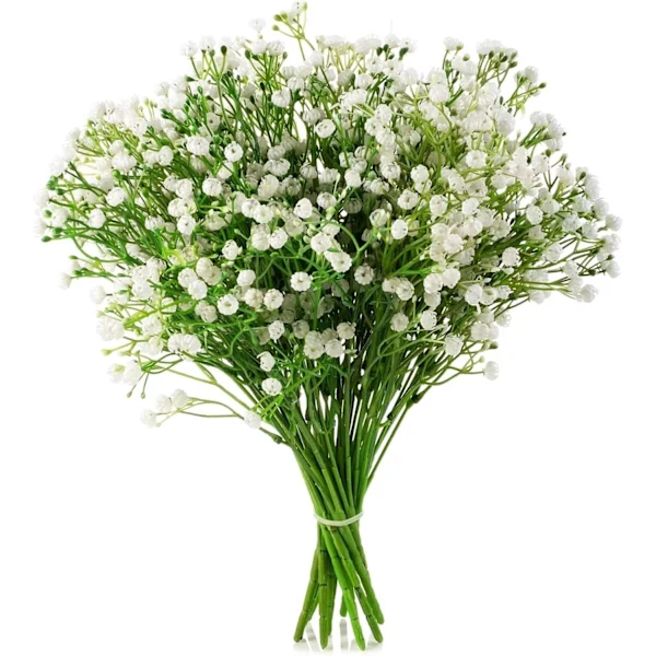 5 Flores Artificiais Brancas Flores Artificiais de Plástico AQUAFORGE