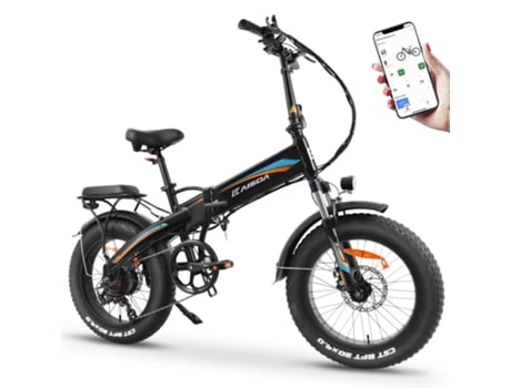 Bicicleta Elétrica KAISDA K2-P-Pro 20 15Ah Preto Azul