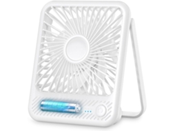 Ventilador Lalamoli, Ventilador Usb Ultrassilencioso, Vento Forte, Dobrável, 3 Velocidades Ajustáveis, Adequado Para Escritório E Quartomini Branco