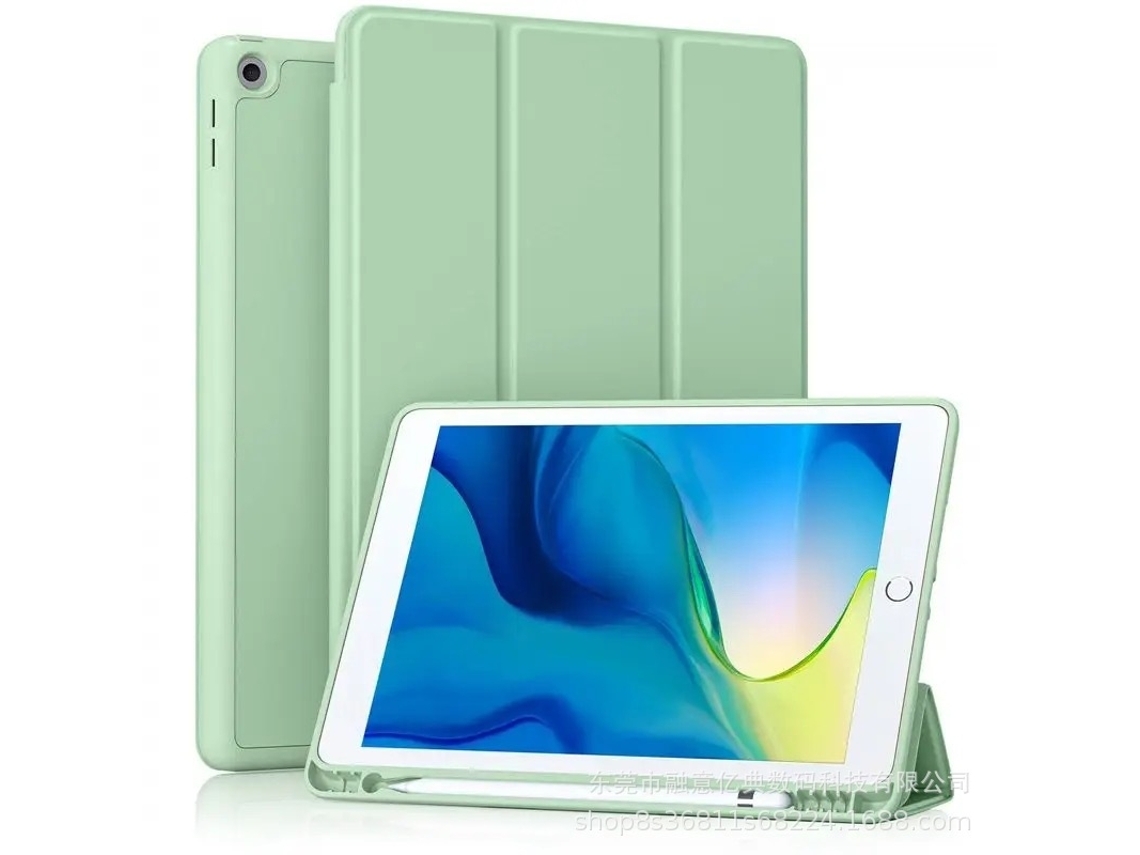 Capa Protetora Para Ipad, Cor Verde, Compatível Com Ipad, Para Proteção, Transporte E Utilização Diária