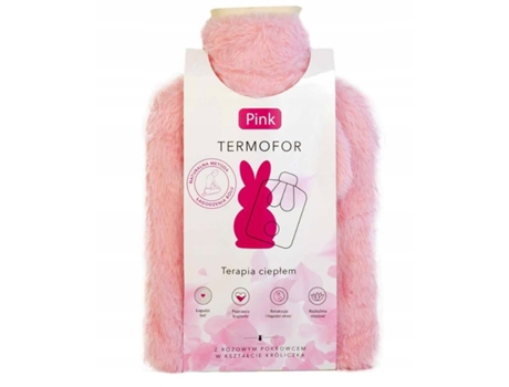 Bolsa de água quente Hydrex 2L Pink Bunny com capa de pelúcia