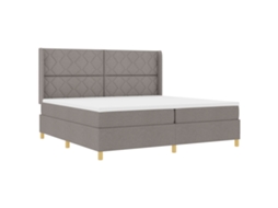 Colchão Pocket Spring Individual Vidaxl Castanho-acinzentado Tecido (200x200 Cm)