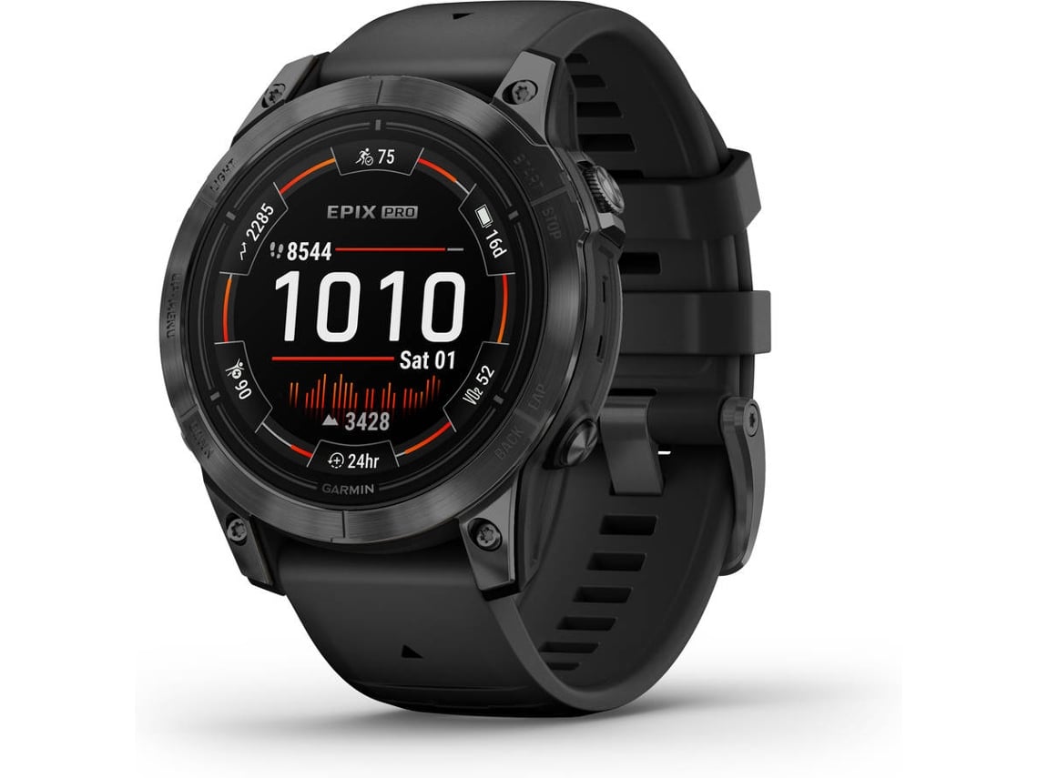 Smartwatch GARMIN Epix Pro 2ª geração (47'' - Bluetooth e Wi-Fi - Até 16 dias de autonomia - Preto)