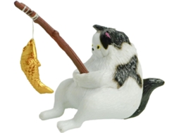 Estátua de Gato para Aquário Design Encantador de Anjo, Figura Decorativa À Prova D'água, Construção Robusta + CHABERLU