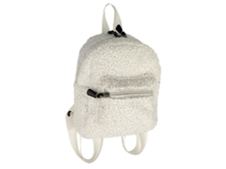 Mochila de Lã Outono e Inverno Simples Meninas Mochila Pequena Branca
