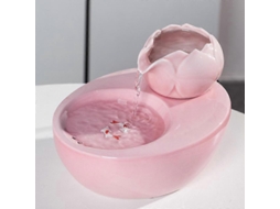 Dispensador Automático De Água, Em Cerâmica, Sistema Filtrante, Circulação Contínua, Acabamento Rosa, Para Uso Doméstico E Hidratação Diária