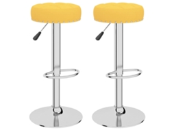 Bar Stool, Bar Stools Vidaxl Amarelo Tecido (n/a)