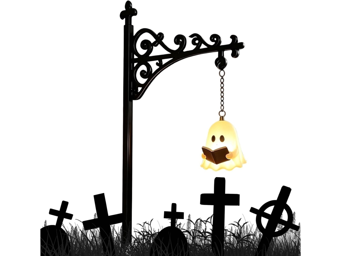 Luminária De Leitura Fantasma Led A Bateria Para O Halloween