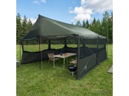 Vidaxl Barraca Familiar Com Telhado Verde Exército 450 X 400 X 265 Cm