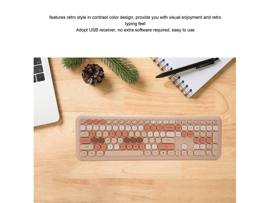 2026 combo de Teclado e Mouse Sem Fio para Escritório e Jogos