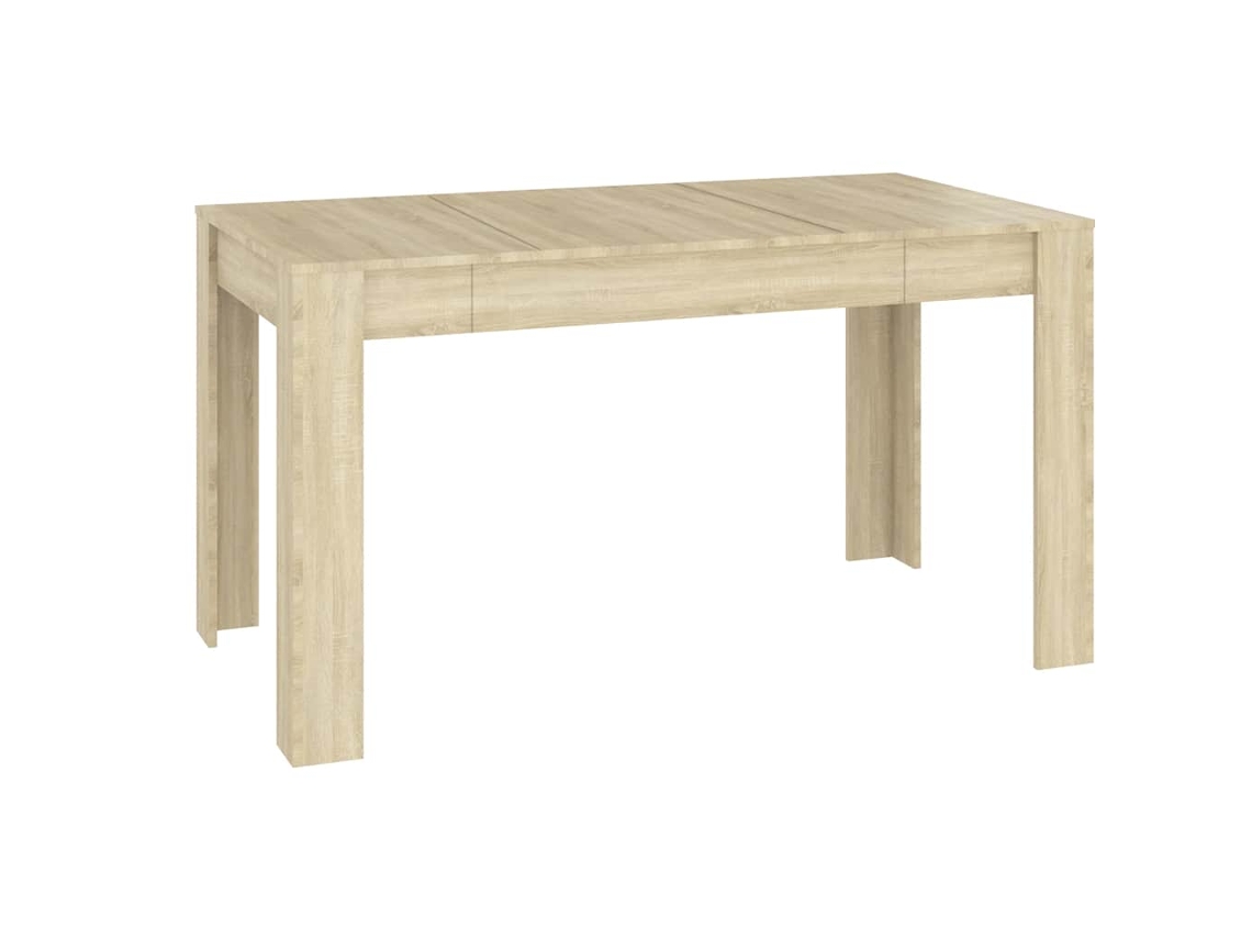 Mesa Jantar MAISON EXCLUSIVE em madeira compensada com acabamento em carvalho sonoma (140x74,5x76 cm)