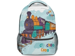 Mochila Infantil Colorida Com Estampa Trem Vapor De Desenho Animado, Escolar Fofa Para Meninos Meninas, Bolsa