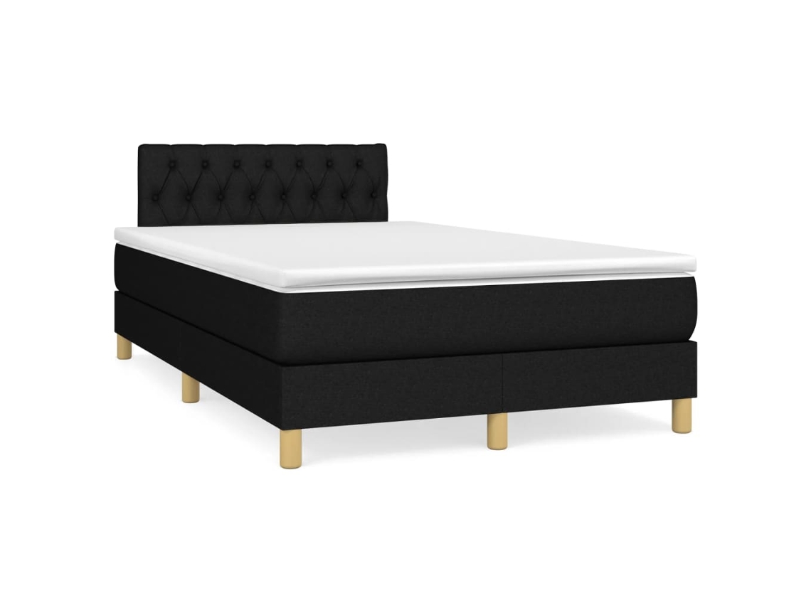 Box Spring Bed, Box Spring Beds Vidaxl Preto Tecido (120 X 200 Cm)
