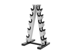 Suporte Para Halteres, Armazenamento Em 5 Camadas, Construção De Aço Robusto, Branco