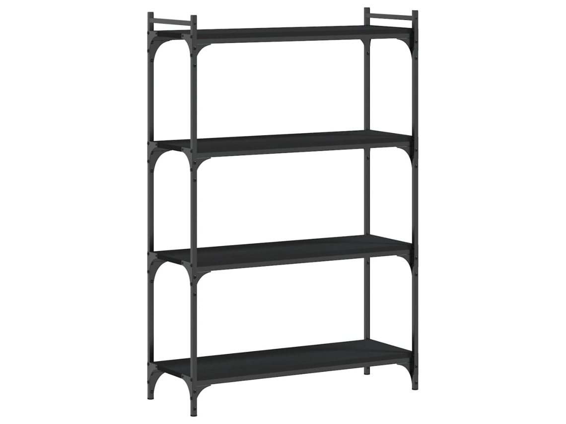 Estante VIDAXL Preto Madeira processada (80x30x120 cm)