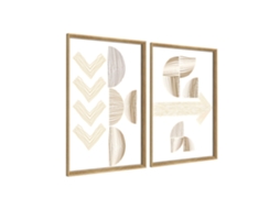 Quadros de Decoração para Sala Modernos Moon 50X70 Cm X2 Peças Quadros com Moldura de Madeira Incluída DEKOARTE