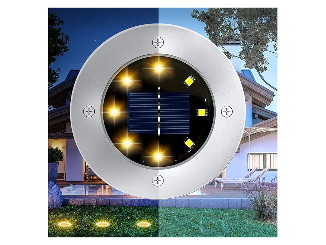 Luminária Solar de Jardim para Exterior, Holofote de Solo AQUAFORGE